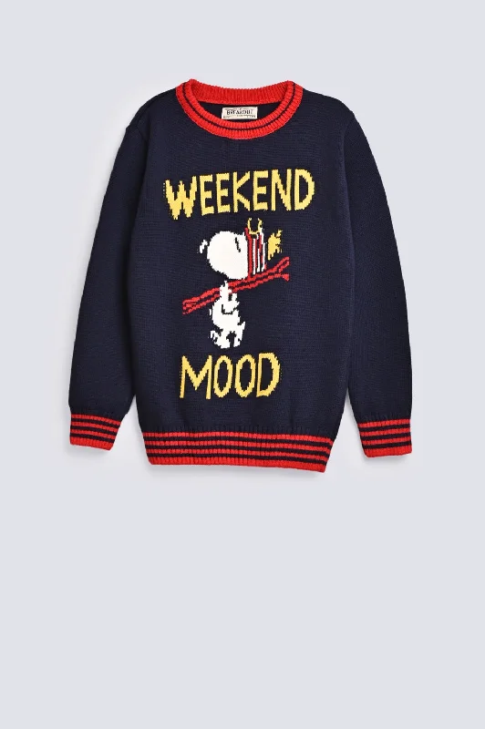 BOYS SNOOPY JACQUARD SWEATERLounge Knit Tops