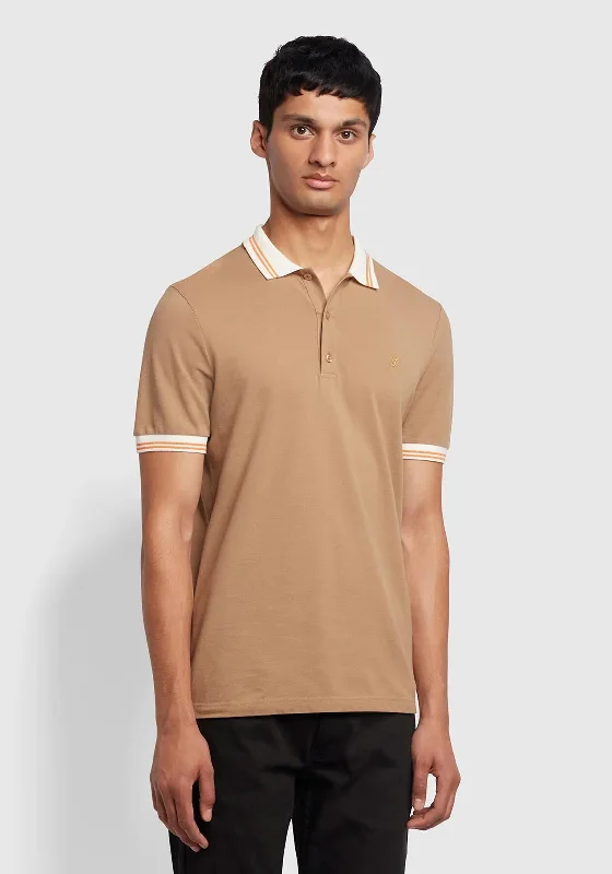 Sustainable polo shirtFarah Stanton Polo Shirt, Beige