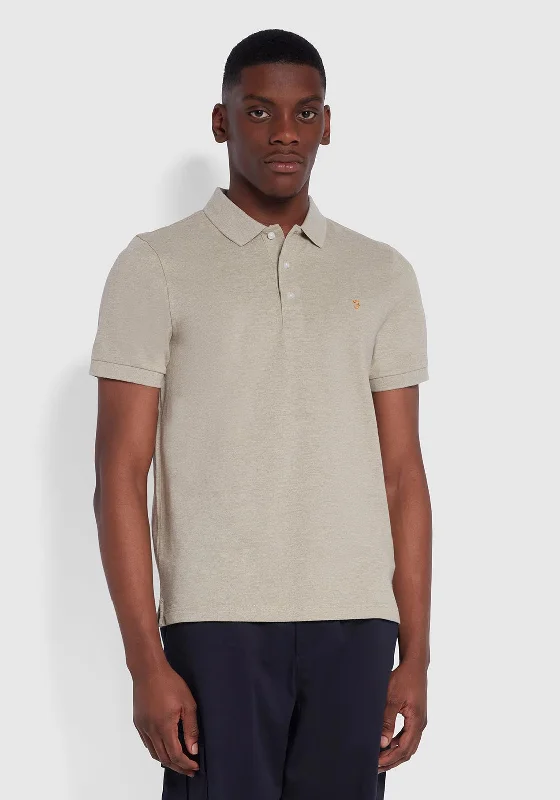 Pastel polo shirtFarah Blanes Organic Polo Shirt, Smoky Brown