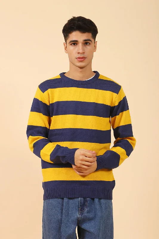 STRIPED SWEATEREmbroidered Knit Tops