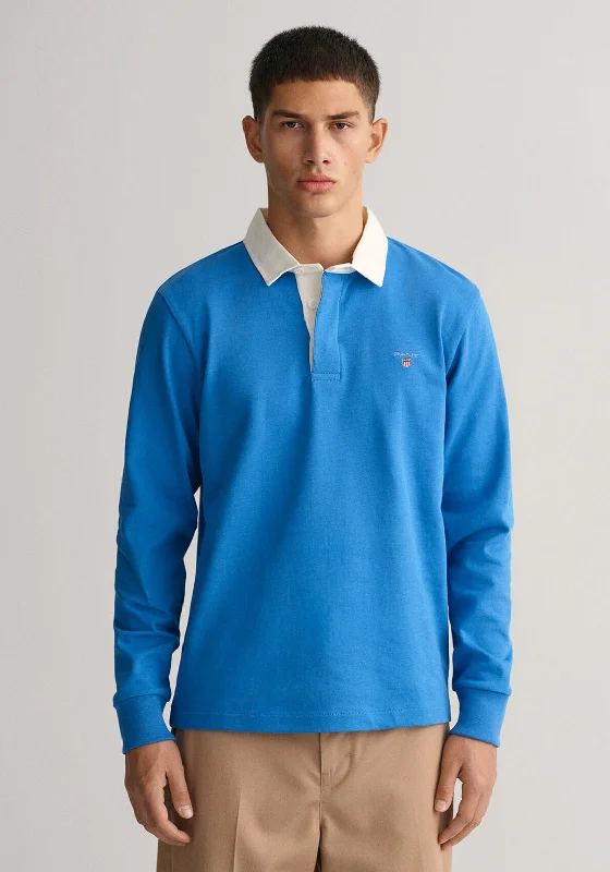 Wool polo shirtGant Heavy Rugger Polo Shirt, Day Blue