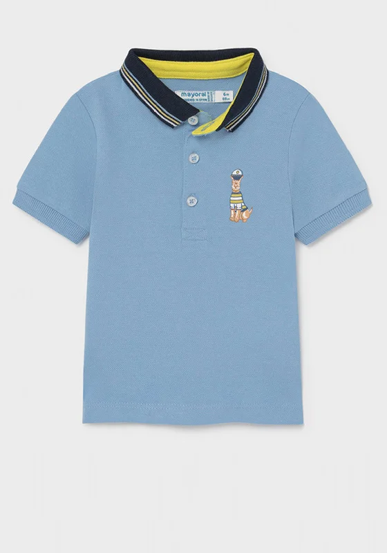 Tie-dye polo shirtMayoral Baby Boys Dog Motif Polo Shirt, Blue