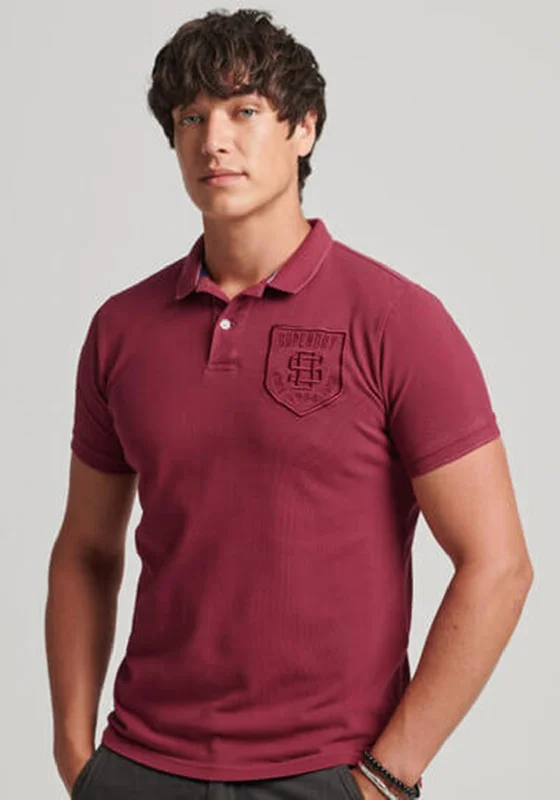 Collared polo shirtSuperdry Vintage Superstate Polo Shirt, Rhubarb