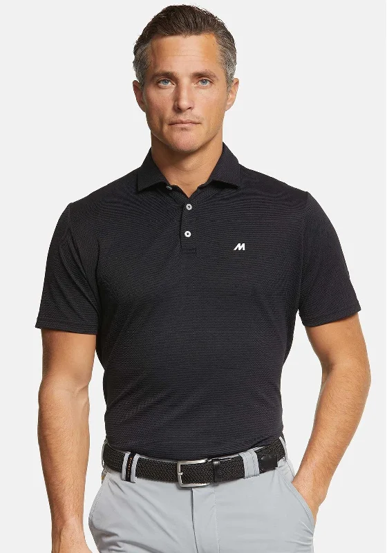 Cropped polo shirtMeyer Rory High Performance Pique Polo Shirt, Black