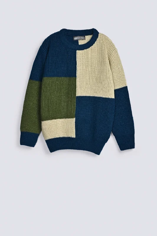 BOYS COLOR BLOCK SWEATERPerformance Knit Tops