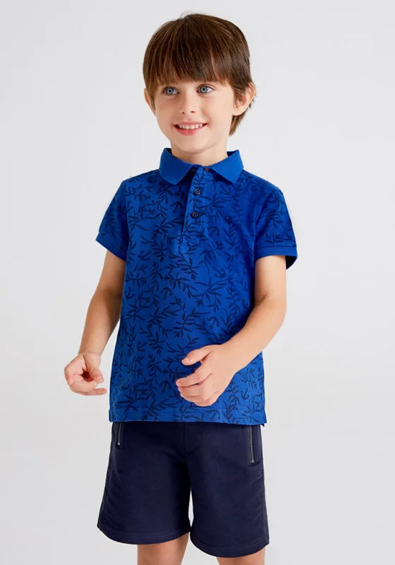 Metallic polo shirtMayoral Boys Polo T-Shirt, Blue