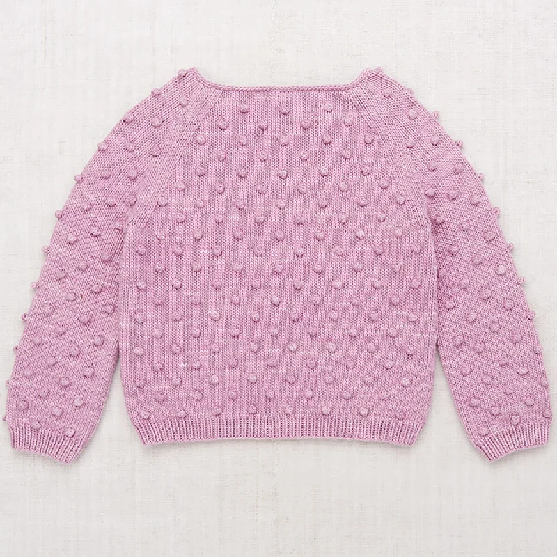 Summer Popcorn Sweater in Hazy Lilac by Misha & PuffPocketed Knit Tops