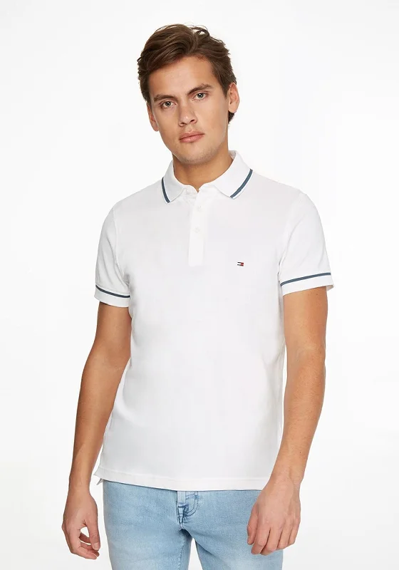 Collared polo shirtTommy Hilfiger 1985 Tipped Slim Polo Shirt, White