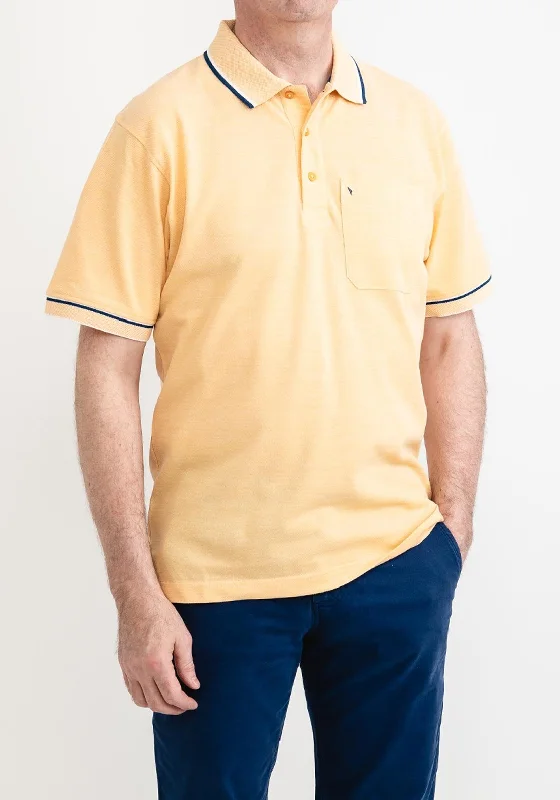 Wool polo shirtDaniel Grahame Short Sleeve Polo Shirt, Yellow