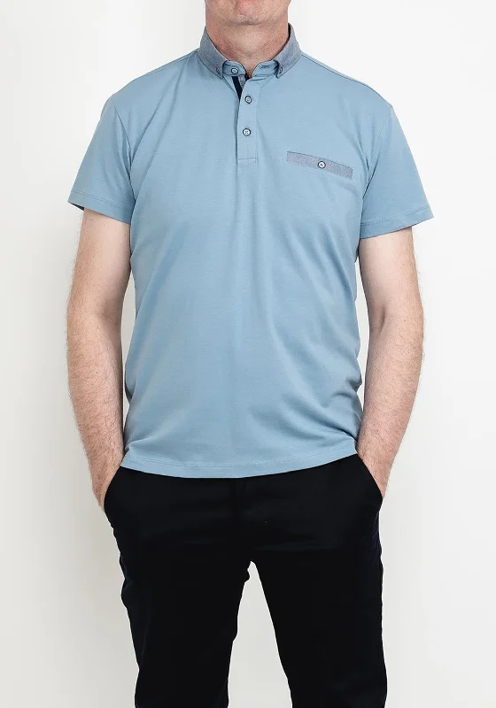 Gradient polo shirtAdvise Contrast Trim Polo Shirt, Slate