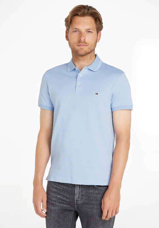 Pastel polo shirtTommy Hilfiger Pretwist Mouline Tipped Polo Shirt, Vessel Blue