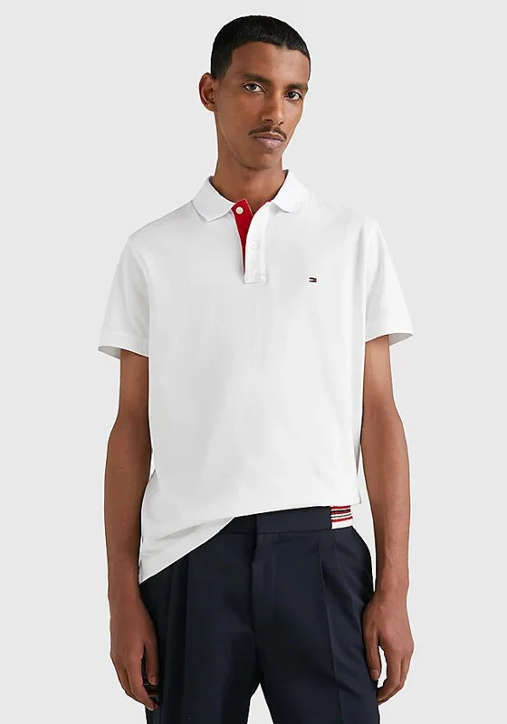 Anti-microbial polo shirtTommy Hilfiger Contrast Placket Polo Shirt, White