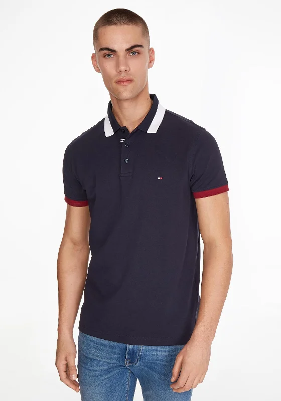 Moisture-wicking polo shirtTommy Hilfiger Tipped Detail Polo Shirt, Desert Sky