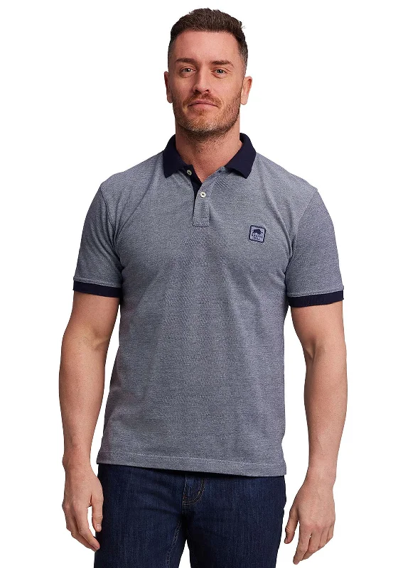 Thermal polo shirtRaging Bull 2 Tone Badge Pique Polo Shirt, Navy