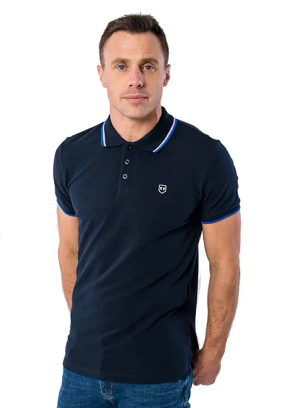 Sustainable polo shirtXV Kings by Tommy Bowe Crosshaven Polo Shirt, Ocean Mix