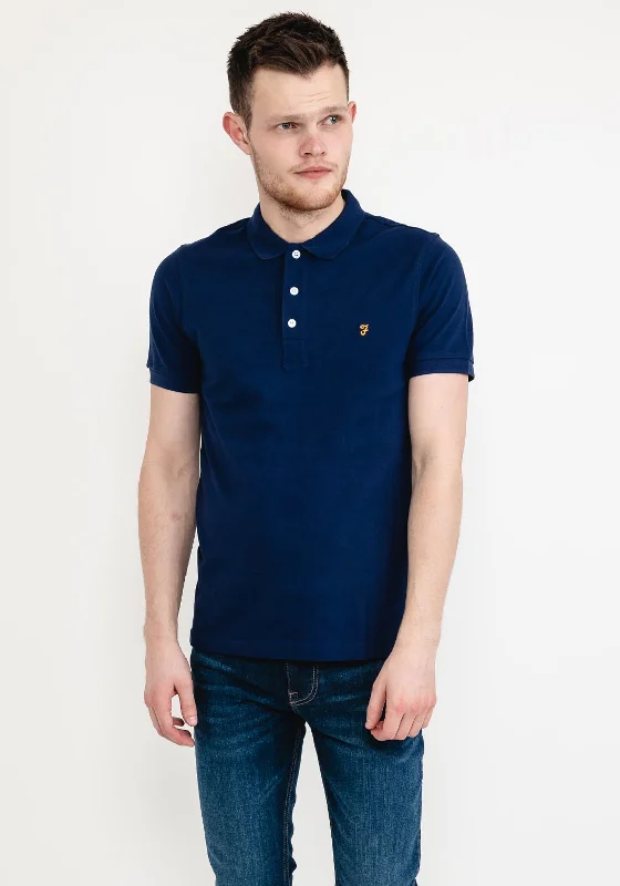 Metallic polo shirtFarah Blanes Polo Shirt, Rich Indigo