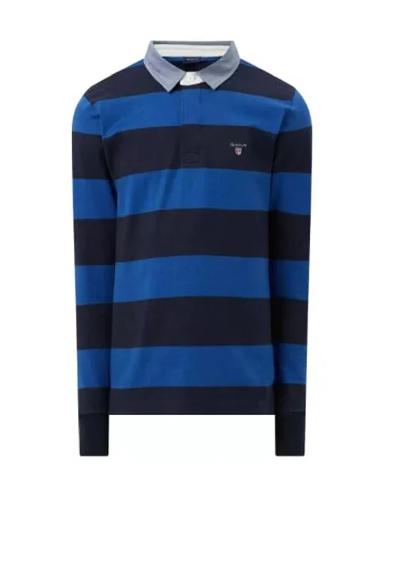 Casual polo shirtGant Original Barstripe Long Sleeve Polo Shirt, Deep Blue