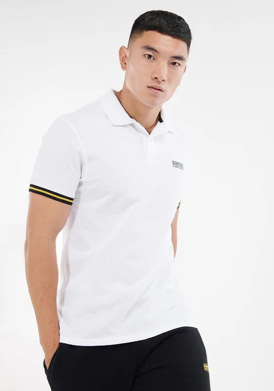 Handmade polo shirtBarbour International Legacy Tipped Polo Shirt, White