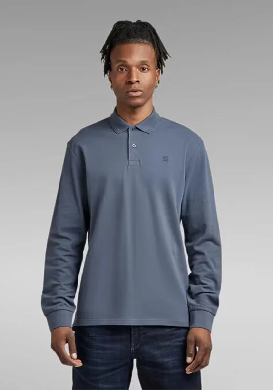 Cotton polo shirtG-Star Raw Dunda Core Long Sleeve Polo Shirt, Fantem Blue