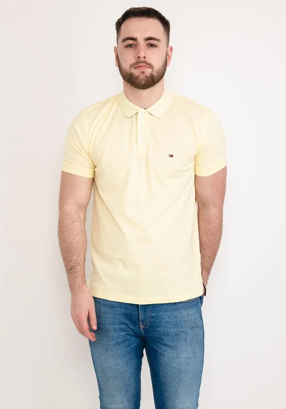 Zip-up polo shirtTommy Hilfiger Contrast Placket Polo Shirt, Lemon Twist