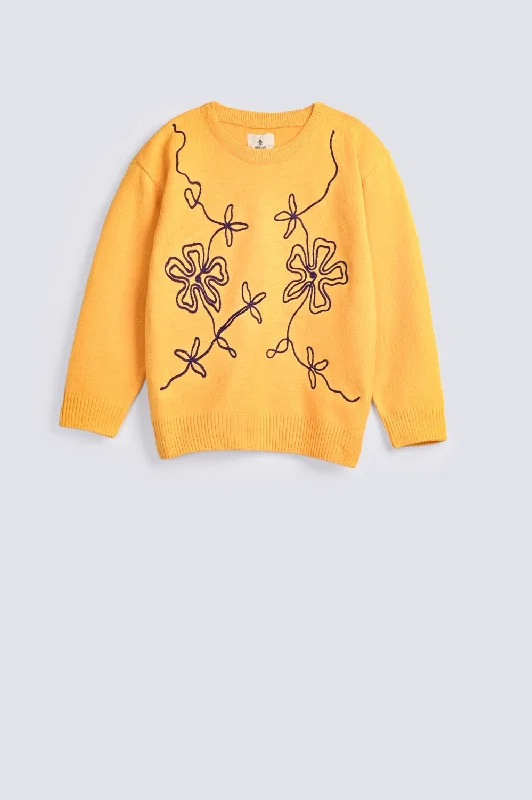 GIRLS EMBELLISHED SWEATERBamboo Knit Tops