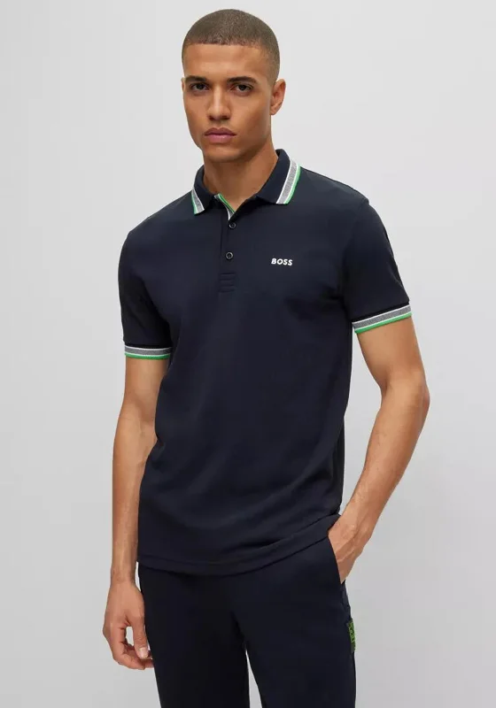 Lace polo shirtHugo Boss Paddy Polo Shirt, Dark Blue & Green