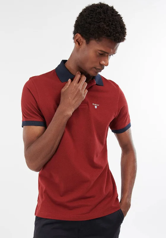 Cropped polo shirtBarbour Lynton Polo T-Shirt, Wine