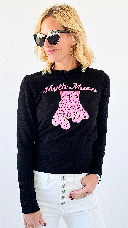 Pink Panther Graphic SweaterAthletic Knit Tops