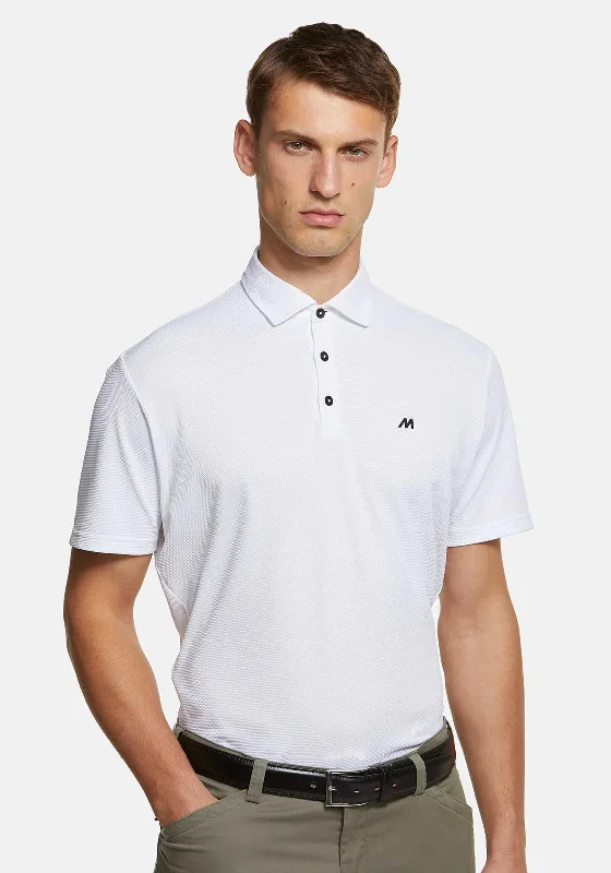 Classic polo shirtMeyer Rory High Performance Pique Polo Shirt, White