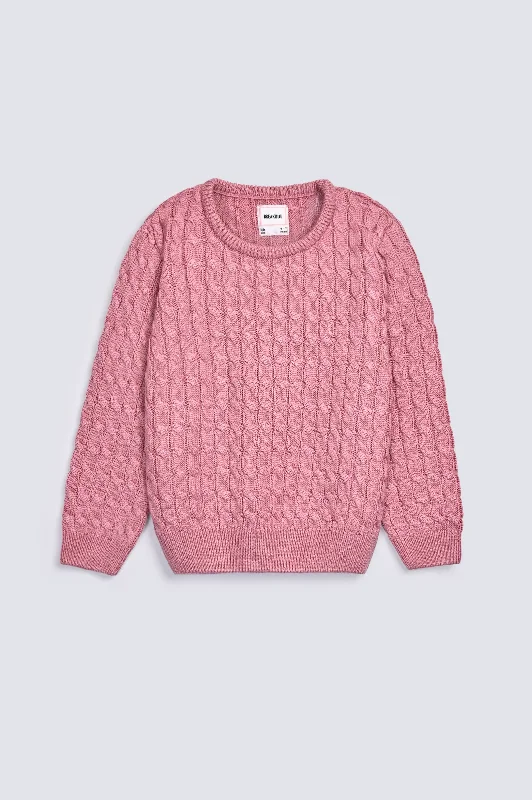 GIRLS CABLE KNIT SWEATERMohair Knit Tops