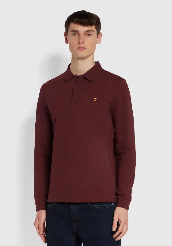 Eco-friendly polo shirtFarah Haslam Long Sleeve Polo Shirt, Farah Red