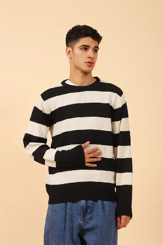 STRIPED SWEATERColorblock Knit Tops