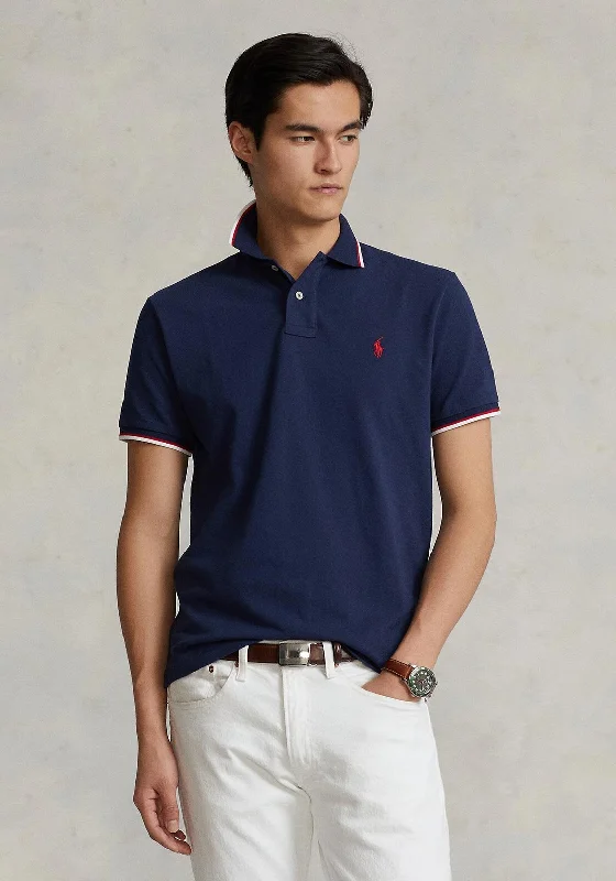 Glitter polo shirtRalph Lauren Contrast Trim Classic Polo Shirt, Navy