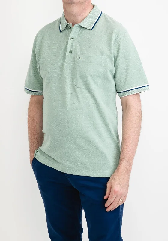 Silk polo shirtDaniel Grahame Short Sleeve Polo Shirt, Green