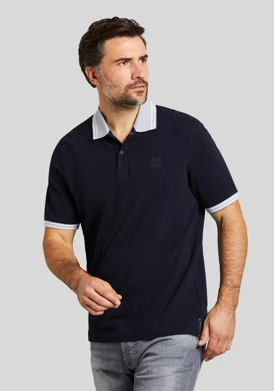 Eco-friendly polo shirtBugatti Short Sleeved Polo Shirt, Navy Multi