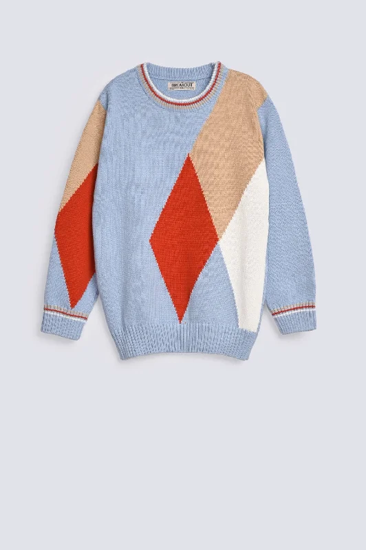 BOYS PATTERNED SWEATERCasual Knit Tops