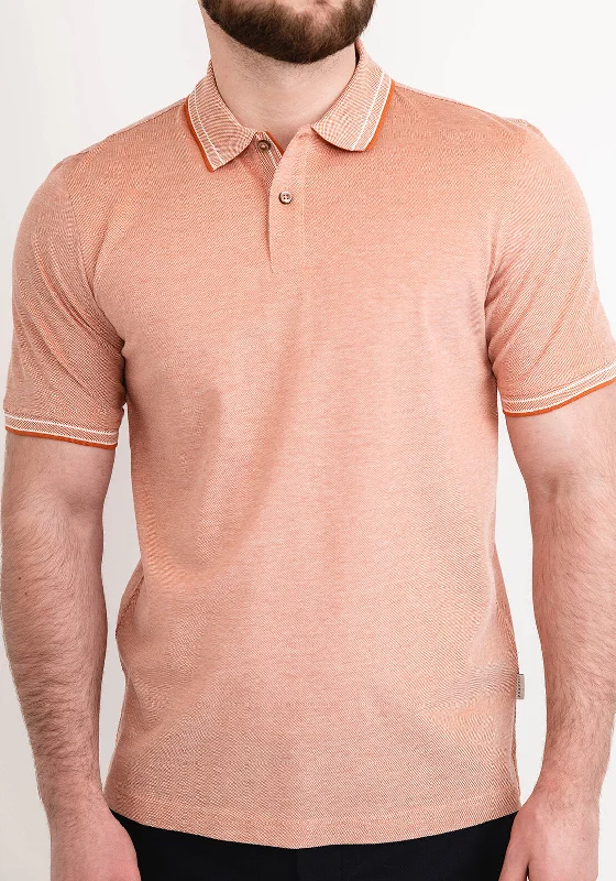 Organic polo shirtBugatti Contrast Trim Polo Shirt, Orange