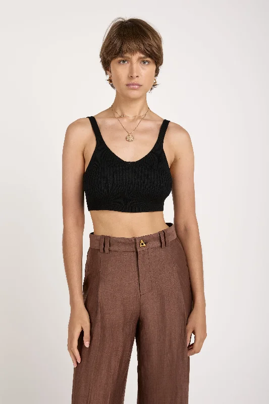 Joan Bralette Top in Black