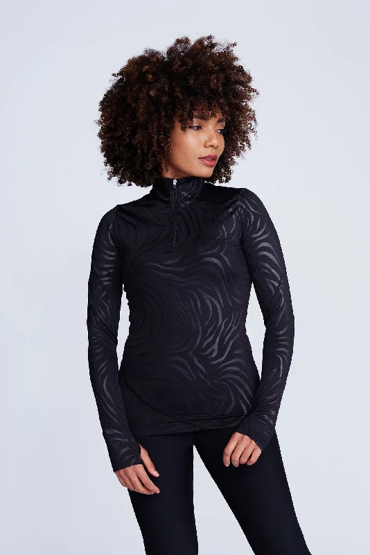 Desire Half-Zip Top in Zebra