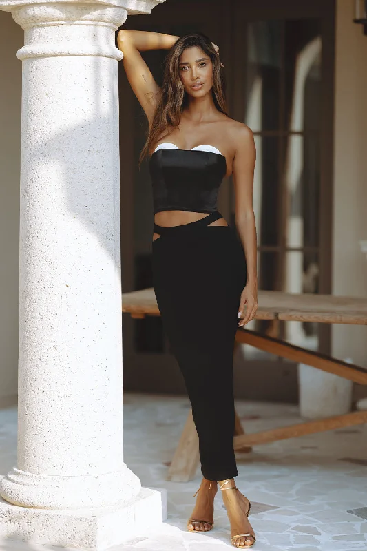 FLORENTINA MAXI SKIRT - BLACK