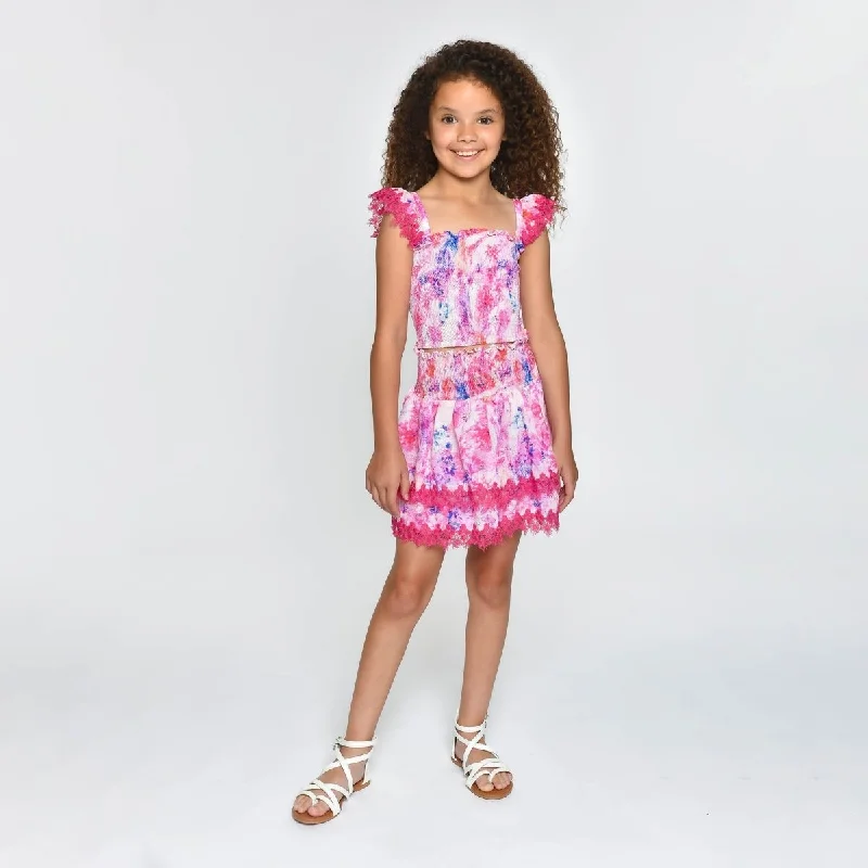 MARIEL COSMIC PETALS SMOCKED TOP AND RUFFLE SKIRT (PREORDER)